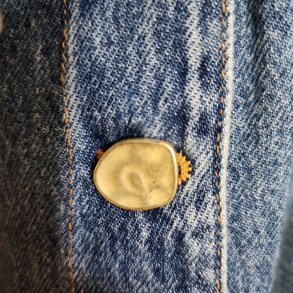 Sleeveless Denim Button Front Midi Dress NWT but needs minor repair Size 4 - Picture 7 of 12